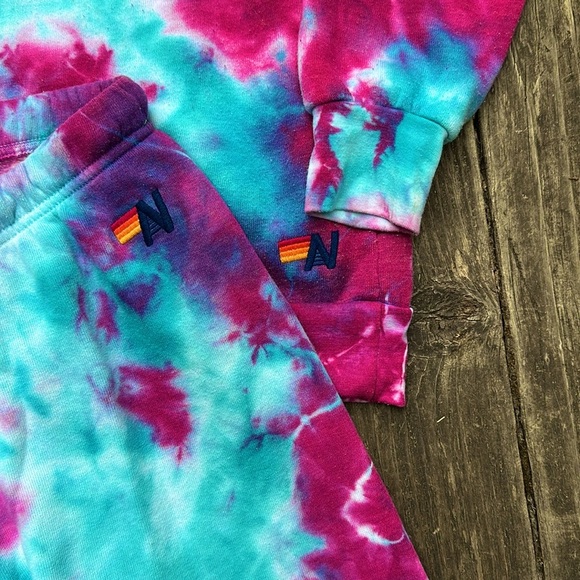 Aviator Nation Pants - Aviator Nation S SET- Tie-Dye Sweatshirt and Sweatpants